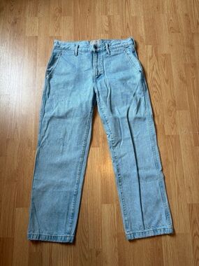 Everlane The Cinched Utility Jean Light Wash Straight Leg Size 29 Regular EUC